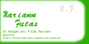 mariann futas business card